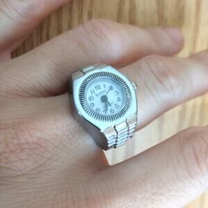 Silver Ring Watch Men's Women's Christmas Birthday Valentine's Anniversary Gift